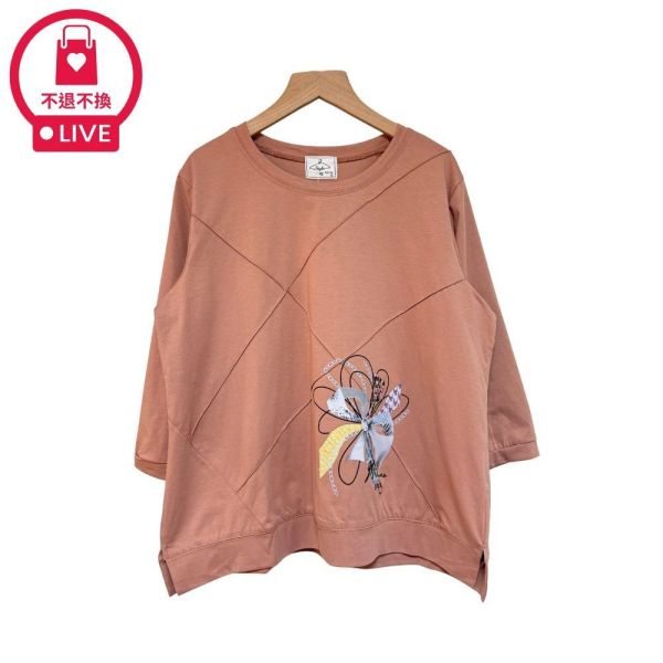 9831｜法式街頭風・Milano藝術緞帶造型上衣-DF5385A6-福利品不退不換 