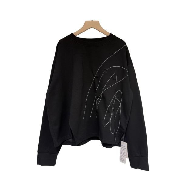 現貨9536｜繡線抓皺造型太空棉長袖T-LAC300016B9-福利品不退不換 