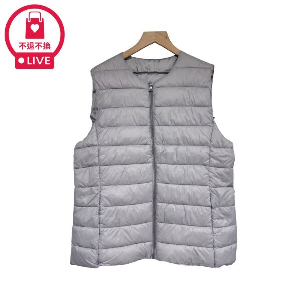 現貨7943｜薄款拉鍊羽絨棉馬甲-DF881A6-福利品不退不換 