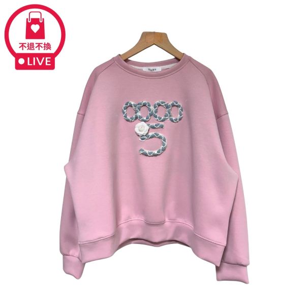 現貨9640｜5號可可立體造型太空棉長袖T-RR7296B5-福利品不退不換 