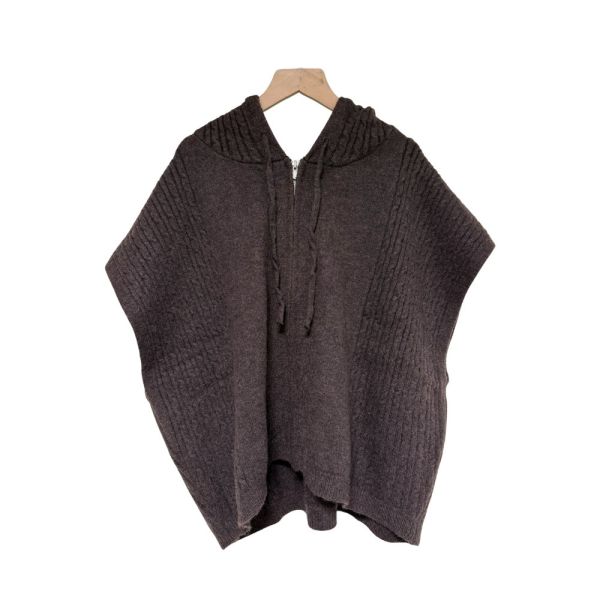 現貨8296｜自訂款針織飛鼠袖連帽罩衫 042 