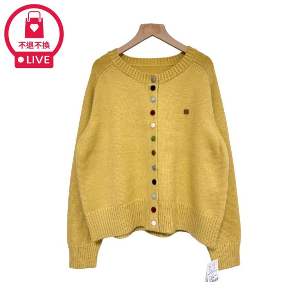 現貨9637｜圓領糖果扣羅紋針織外套-DF1515B3-福利品不退不換 