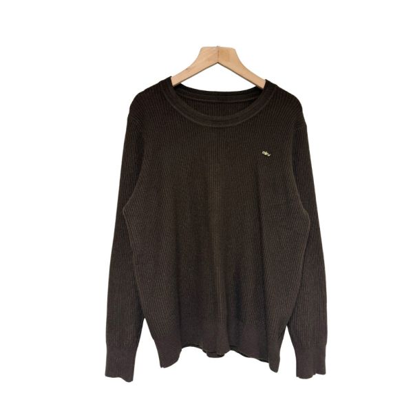 【兩件優惠】82511｜金屬裝飾花色坑條針織衫 028 