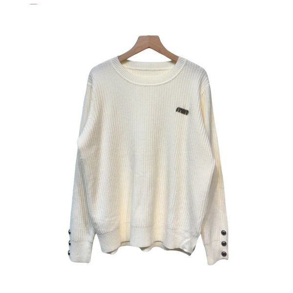 現貨82366｜自訂款可拆別針圓領坑條針織衫 037 