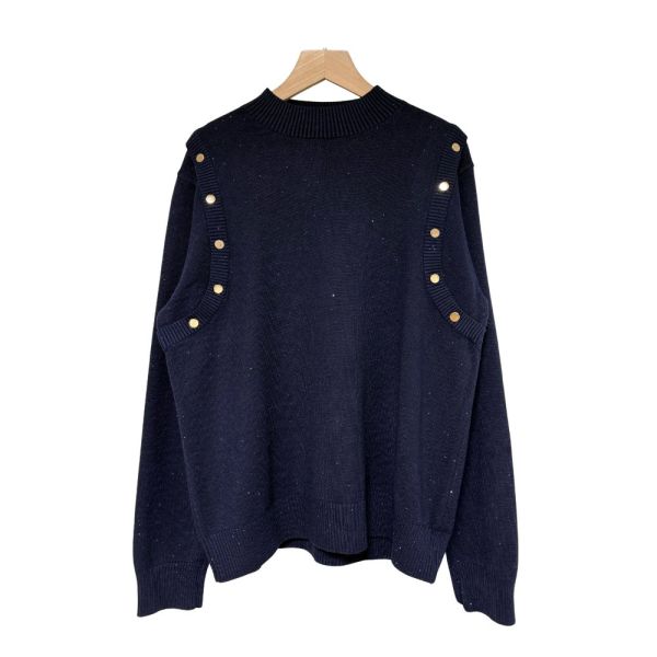 現貨8320｜亮片金釦造型縲縈針織衫 042 