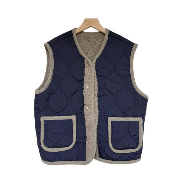 現貨9624｜內羔毛舖棉絨滾邊馬甲-MIA1039C8 