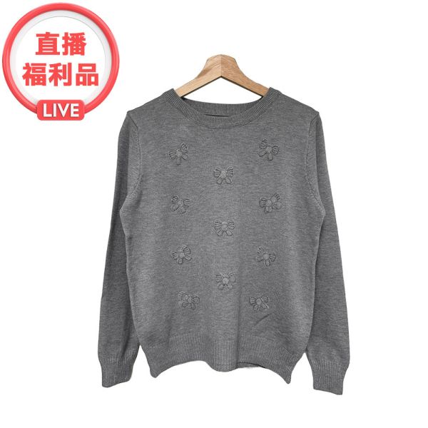 現貨 7099｜小蝴蝶結亮鑽針織衫-2色 YM3323 