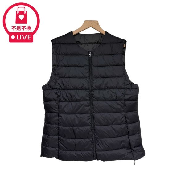 現貨7943｜薄款拉鍊羽絨棉馬甲-DF881A6-福利品不退不換 