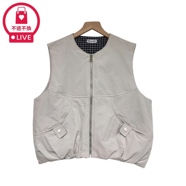 現貨9642｜雙層泡泡下擺拉鍊馬甲-SH3106B3-福利品不退不換 