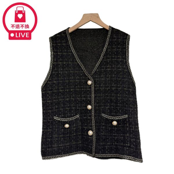 現貨7991｜小香風金絲絨毛馬甲-RR808A8-福利品不退不換 