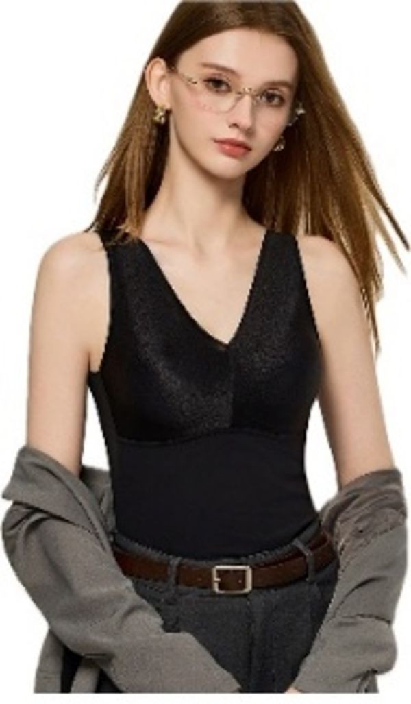 現貨2977｜緞面美胸恆溫保暖背心 