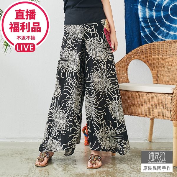 現貨8036｜泰國煙火花綁帶八角褲-福利品不退不換 