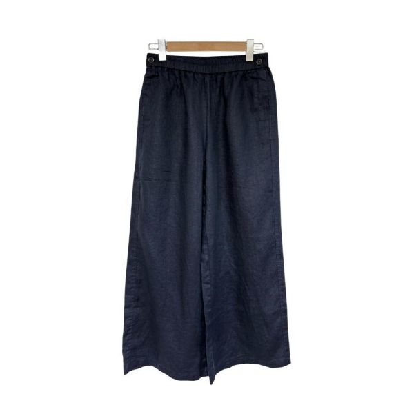 9946｜高級感慵懶・純亞麻全鬆緊剪裁寬褲-MIA33220F3 