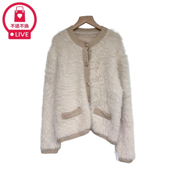 現貨9671｜人造皮草金釦造型外套-RR8035B8-福利品不退不換 