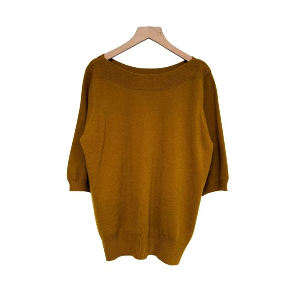 現貨8291｜自訂款船領五分袖縲縈針織衫 033 