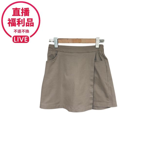 現貨7266｜半鬆緊斜擋片假裙短褲-DF9227A6-福利品不退不換 
