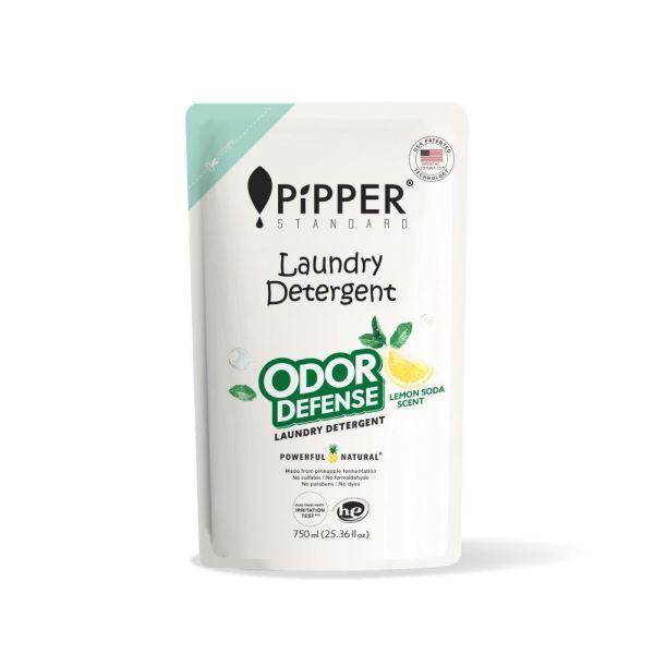 04800 PiPPER鳳梨酵素除臭洗衣精補充包750ml(檸檬蘇打/檸檬草/尤加利)-3包組 
