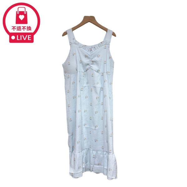 2532｜解放束縛！附胸墊微縐紗Bratop睡裙-A8-福利品不退不換 