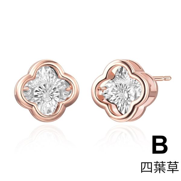 董娘好物團購 7653｜義大利 C&C 真鑽四代靈動耳釘 18K 天然真鑽 