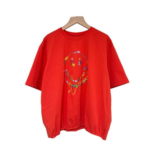 9876｜把快樂穿在身上・精緻刺繡小花笑臉棉T-RP1020G0 