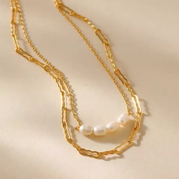 淡水珍珠雙層頸鏈 