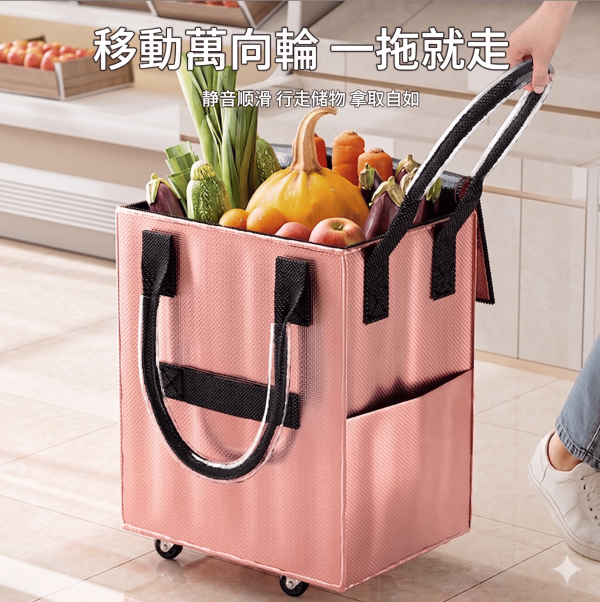 9069長手提折疊收納萬象輪購物袋-058 