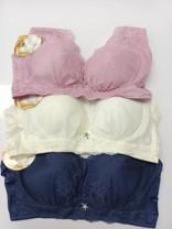 現貨1479｜晶鑽蠶絲蕾絲包覆內衣-(粉+藍+黃3件組)-I9 