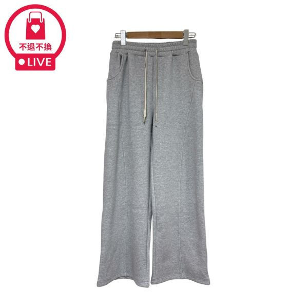 現貨95822｜厚棉抽繩休閒闊腿長褲-SH8625B3-福利品不退不換 