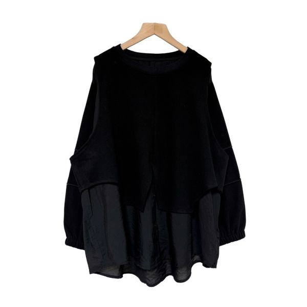 現貨9601｜假兩件造型毛料燈籠袖上衣-LA700066D8 