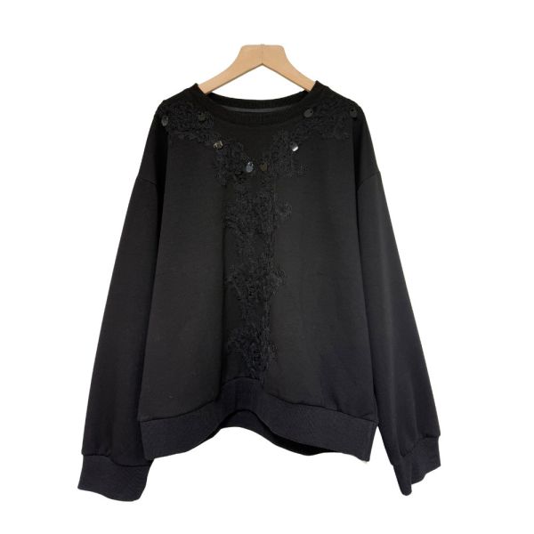 現貨9541｜亮片鏤空蕾絲衛衣-LA300290D0 