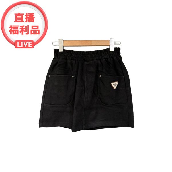 現貨 7047｜鬆緊腰磨毛厚款棉質短裙-2件組 