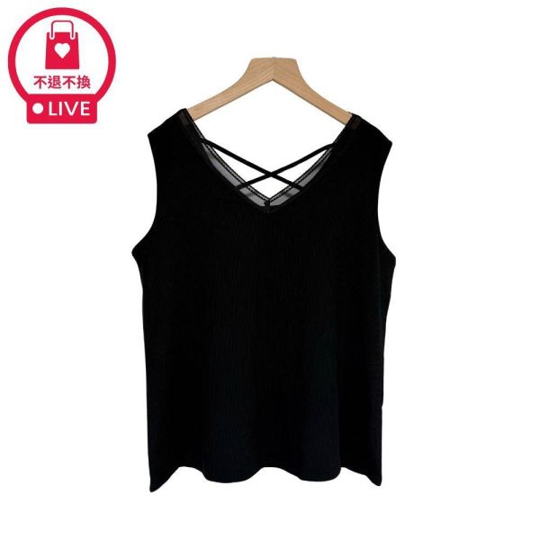 9802｜背影殺手！美背交叉微透膚背心-BYB71A2-福利品不退不換 