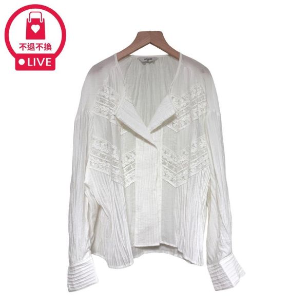 9821｜重工細節！古典對稱蕾絲造型上衣-LAD800018D8-福利品不退不換 