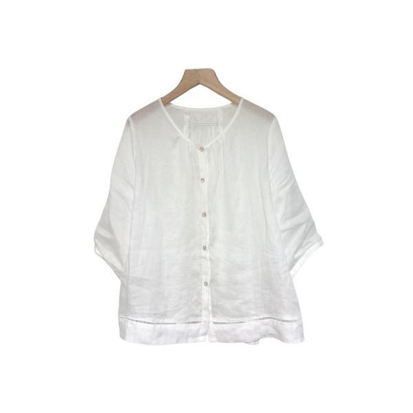 預購7592｜純苧麻設計款手工抽鬚造型開衫-MIA739E3 6/24-6/30活動期間加購褲子#7593即贈送viscose人造絲材質內搭背心（隨機出貨）送完為止 