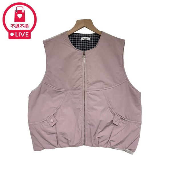 現貨9642｜雙層泡泡下擺拉鍊馬甲-SH3106B3-福利品不退不換 