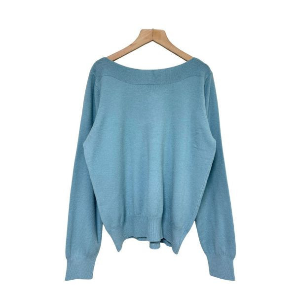 【兩件優惠】83066｜自訂款船領縮口莫代爾針織衫 032 