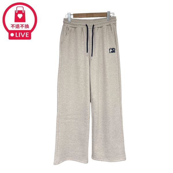 【兩件優惠】96666｜內抓絨垂墜刺繡綁繩糯米褲-SH8623B3-福利品不退不換 