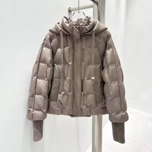 現貨8300｜毛線針織連帽羽絨夾克 190 