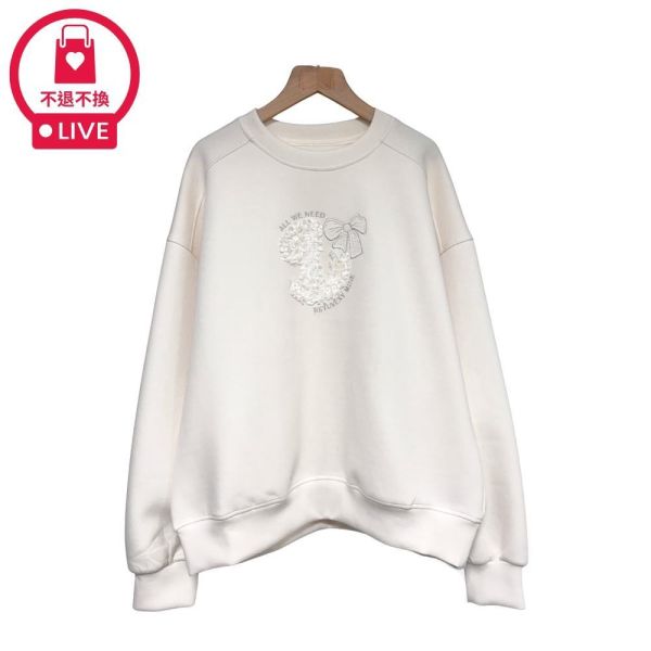 9740｜亮鑽蝴蝶結立體綴飾衛衣-LAC300380B7-福利品不退不換 