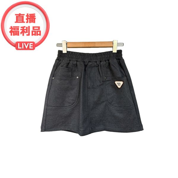 現貨 7047｜鬆緊腰磨毛厚款棉質短裙-2件組 