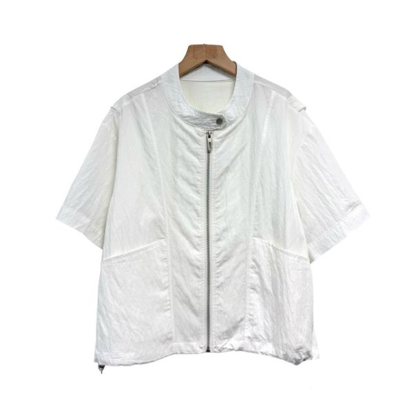 8393【帥氣微工裝】微皺肌理半立領空氣感夾克-129 