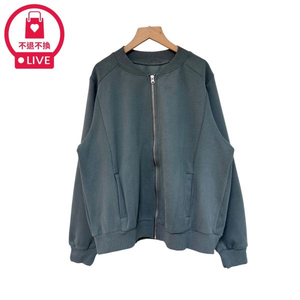 現貨7957｜休閒款柔棉拉鍊外套-SH59199B3-福利品不退不換 