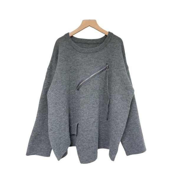 現貨9537｜設計感拉鍊造型針織衛衣-LAC500019D0 