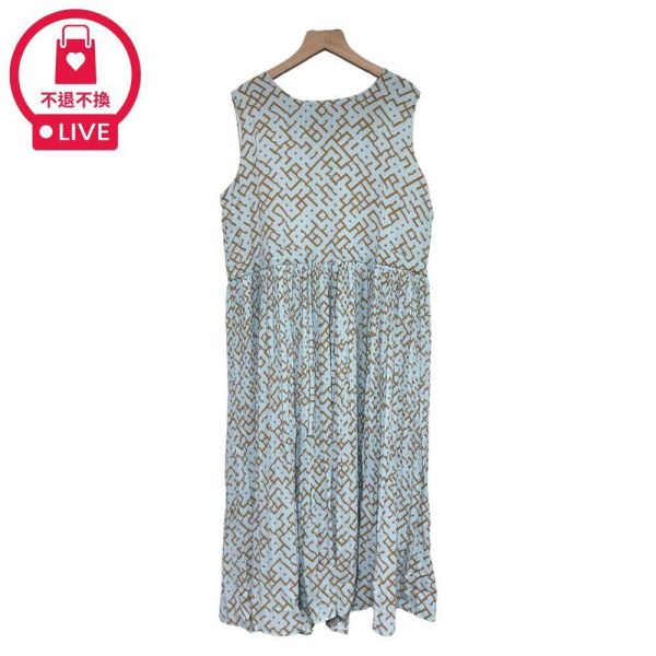 9940｜零思考穿搭・高腰修身迷宮紋洋裝-RR50172B6-福利品不退不換 