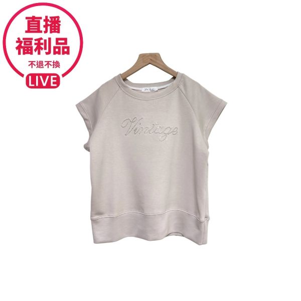 現貨7549｜亮片刺繡太空棉上衣-RR1023.2B3-福利品不退不換 
