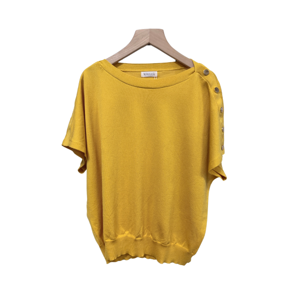 8637｜經典丰采！側肩金釦設計感針織上衣-046 