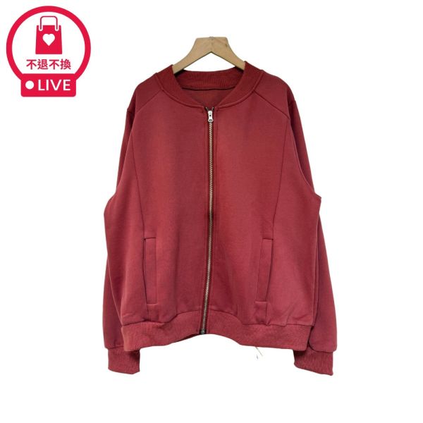 現貨7957｜休閒款柔棉拉鍊外套-SH59199B3-福利品不退不換 