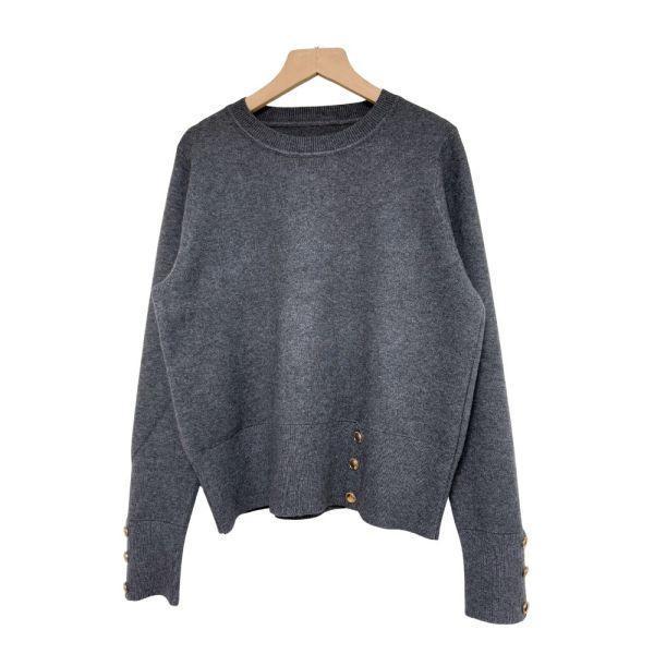 現貨83088｜金色釦造型莫代爾針織衫 037 