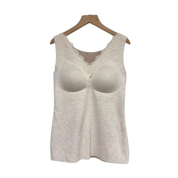 【兩件優惠】80077｜蕾絲V領磨毛罩杯背心 BYZQXF5200A5 