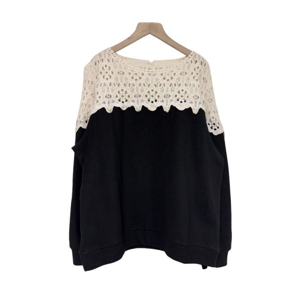 現貨9574｜甜美蕾絲拼接長袖T-LAC300313C7 